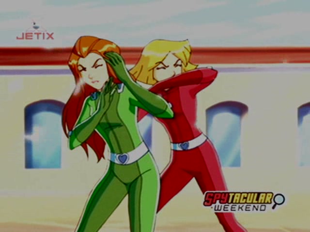 In Totally Spies, Sam, Alex and Clover are teenage super spies, 