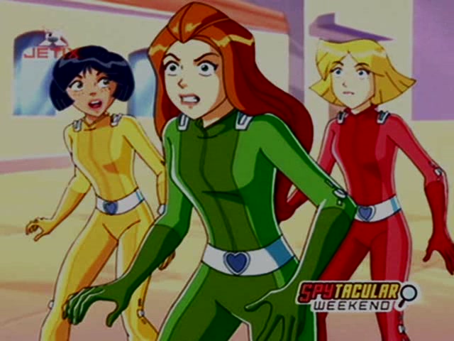 In Totally Spies, Sam, Alex and Clover 